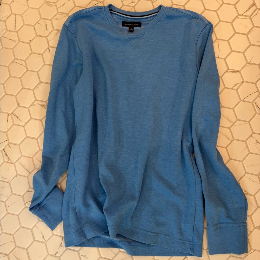 Banana Republic Blue Men's Crewneck Sweater
